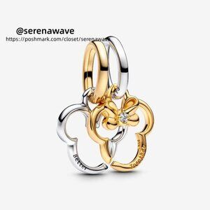 Pandora Disney Mickey Mouse & Minnie Mouse Splittable Dangle Charm